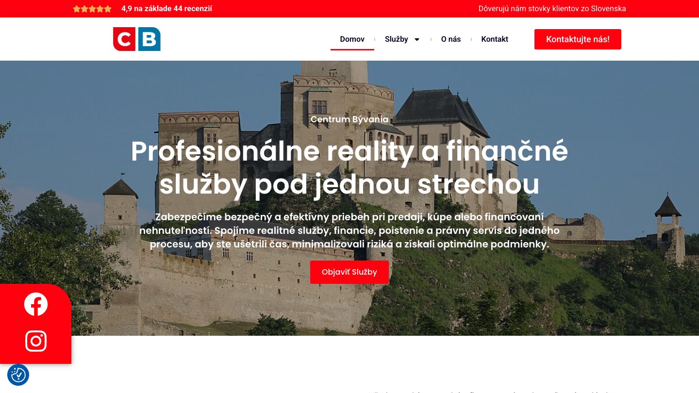 Náhľad webu centrumbyvaniatrencin.sk