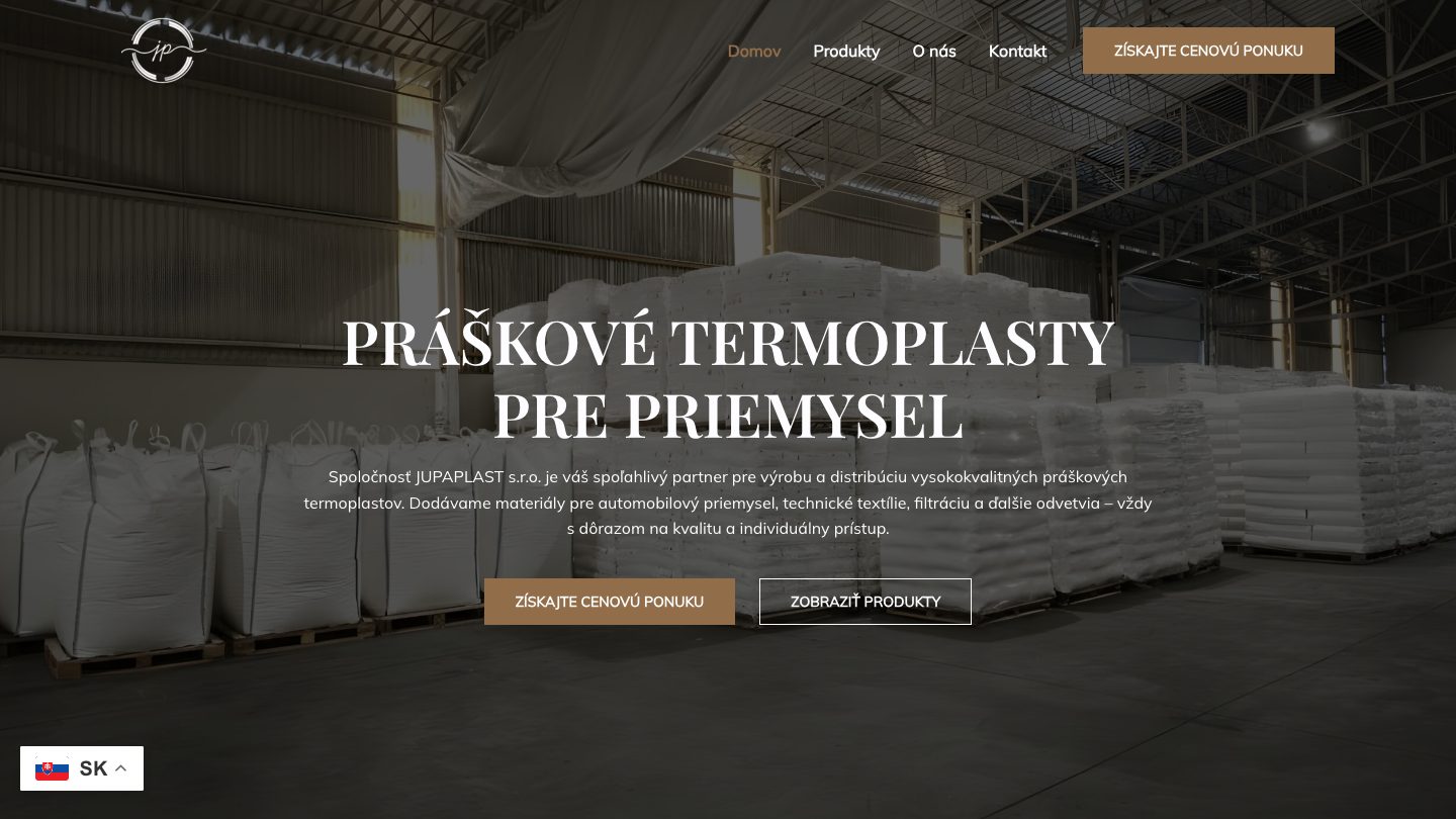 Náhľad webu jupaplast.sk